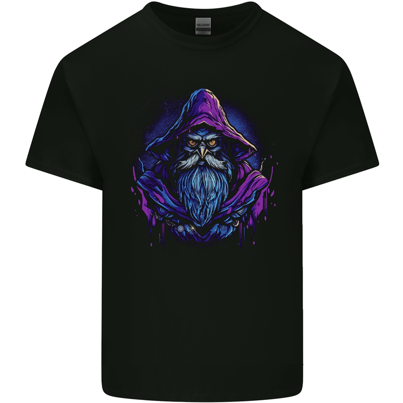 A Fantasy Wizard Owl Kids T-Shirt Childrens Black