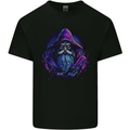 A Fantasy Wizard Owl Mens Cotton T-Shirt Tee Top Black