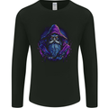 A Fantasy Wizard Owl Mens Long Sleeve T-Shirt Black