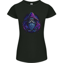 A Fantasy Wizard Owl Womens Petite Cut T-Shirt Black
