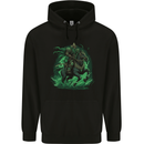 A Fantasy Wizard on Horseback Warlock Magician Childrens Kids Hoodie Black
