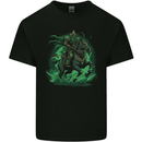 A Fantasy Wizard on Horseback Warlock Magician Kids T-Shirt Childrens Black