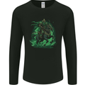 A Fantasy Wizard on Horseback Warlock Magician Mens Long Sleeve T-Shirt Black