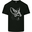 A Fennec Fox Mens Cotton T-Shirt Tee Top Black