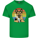 A Fierce German Shepherd Alsatian Coffee Kids T-Shirt Childrens Irish Green