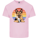 A Fierce German Shepherd Alsatian Coffee Kids T-Shirt Childrens Light Pink