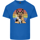 A Fierce German Shepherd Alsatian Coffee Kids T-Shirt Childrens Royal Blue