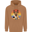 A Fierce German Shepherd Alsatian Coffee Mens 80% Cotton Hoodie Caramel Latte