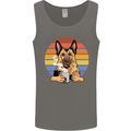 A Fierce German Shepherd Alsatian Coffee Mens Vest Tank Top Charcoal