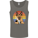 A Fierce German Shepherd Alsatian Coffee Mens Vest Tank Top Charcoal