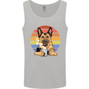 A Fierce German Shepherd Alsatian Coffee Mens Vest Tank Top Sports Grey