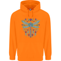 A Floral Dragonfly Childrens Kids Hoodie Orange