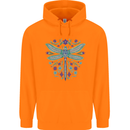 A Floral Dragonfly Childrens Kids Hoodie Orange