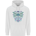 A Floral Dragonfly Childrens Kids Hoodie White