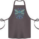 A Floral Dragonfly Cotton Apron 100% Organic Dark Grey