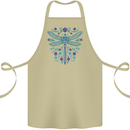 A Floral Dragonfly Cotton Apron 100% Organic Khaki