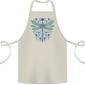 A Floral Dragonfly Cotton Apron 100% Organic Natural