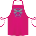 A Floral Dragonfly Cotton Apron 100% Organic Pink