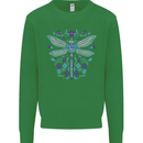 A Floral Dragonfly Kids Sweatshirt Jumper Irish Green