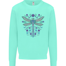 A Floral Dragonfly Kids Sweatshirt Jumper Peppermint