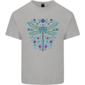 A Floral Dragonfly Kids T-Shirt Childrens Sports Grey