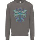 A Floral Dragonfly Mens Sweatshirt Jumper Charcoal
