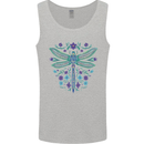 A Floral Dragonfly Mens Vest Tank Top Sports Grey