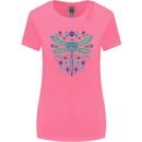 A Floral Dragonfly Womens Wider Cut T-Shirt Azalea