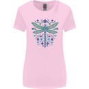 A Floral Dragonfly Womens Wider Cut T-Shirt Light Pink