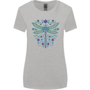 A Floral Dragonfly Womens Wider Cut T-Shirt Sports Grey