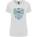 A Floral Dragonfly Womens Wider Cut T-Shirt White