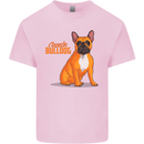 A French Bulldog Illustration Kids T-Shirt Childrens Light Pink