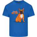 A French Bulldog Illustration Kids T-Shirt Childrens Royal Blue