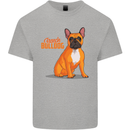 A French Bulldog Illustration Kids T-Shirt Childrens Sports Grey