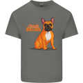 A French Bulldog Illustration Mens Cotton T-Shirt Tee Top Charcoal
