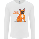 A French Bulldog Illustration Mens Long Sleeve T-Shirt White