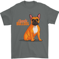A French Bulldog Illustration Mens T-Shirt 100% Cotton Charcoal