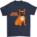 A French Bulldog Illustration Mens T-Shirt 100% Cotton Navy Blue