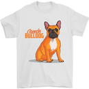 A French Bulldog Illustration Mens T-Shirt 100% Cotton White