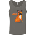 A French Bulldog Illustration Mens Vest Tank Top Charcoal