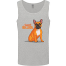 A French Bulldog Illustration Mens Vest Tank Top Sports Grey