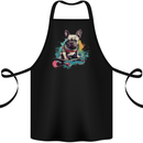 A French Bulldog on a Skateboard Cotton Apron 100% Organic Black
