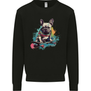 A French Bulldog on a Skateboard Mens Sweatshirt Jumper Black