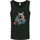 A French Bulldog on a Skateboard Mens Vest Tank Top Black