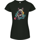 A French Bulldog on a Skateboard Womens Petite Cut T-Shirt Black