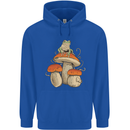 A Frog & 3 Mushrooms Foraging Mycology Fungi Mens 80% Cotton Hoodie Royal Blue