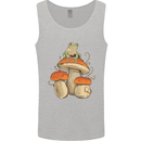 A Frog & 3 Mushrooms Foraging Mycology Fungi Mens Vest Tank Top Sports Grey