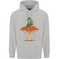 A Frog & Book Mushrooms Foraging Mycology Fungi Mens 80% Cotton Hoodie Sports Grey