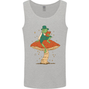 A Frog & Book Mushrooms Foraging Mycology Fungi Mens Vest Tank Top Sports Grey