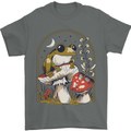 A Frog & Mushrooms Foraging Mycology Fungi Mens T-Shirt 100% Cotton Charcoal
